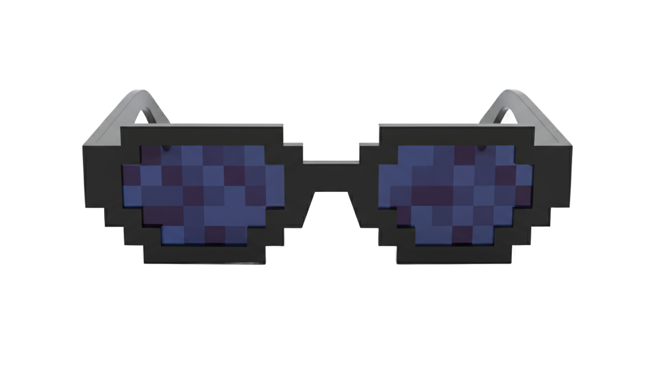 pixelated glasses png PNG transparent background