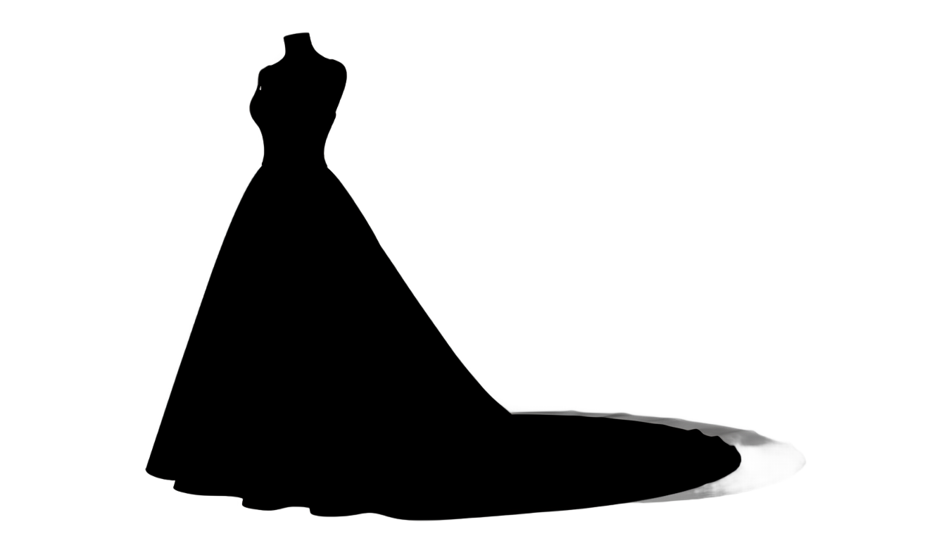 wedding dress silhouette png PNG transparent background