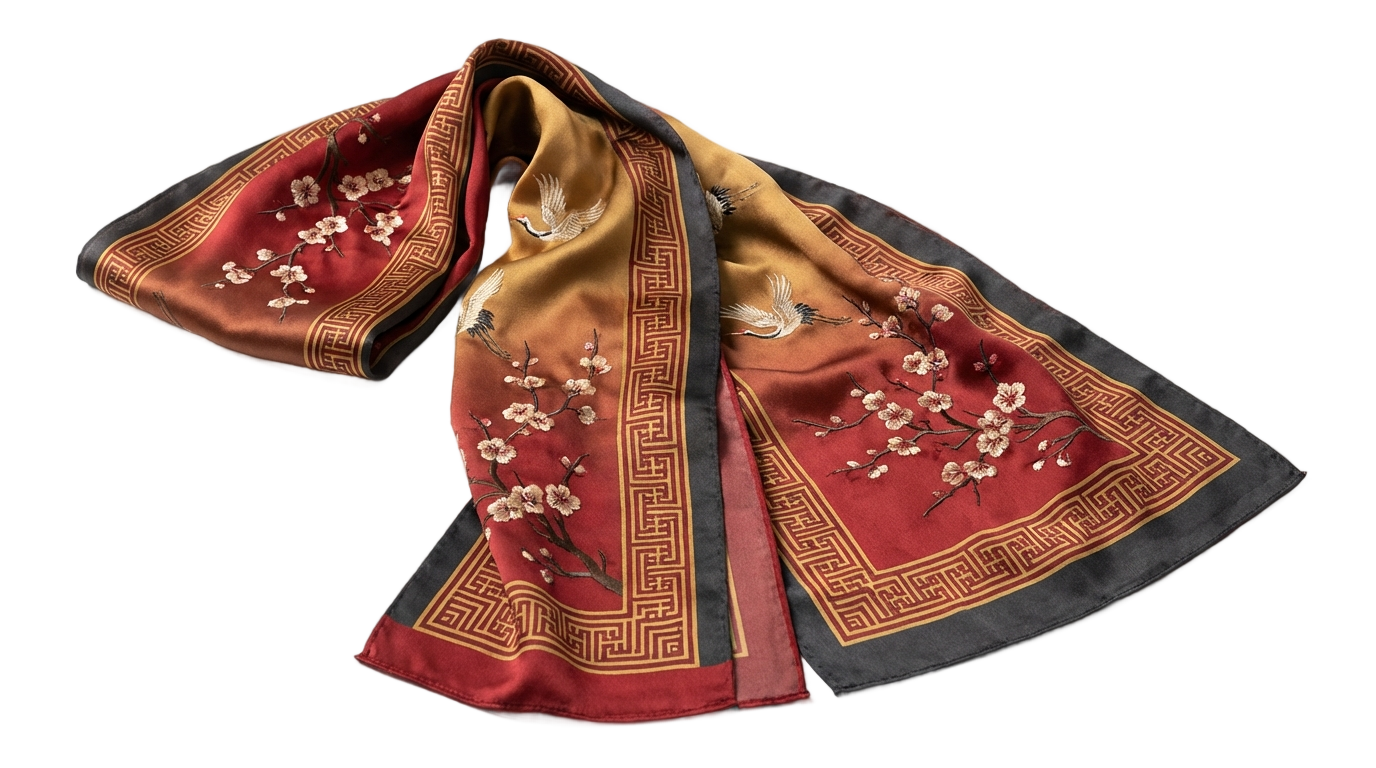 asian scarf png PNG transparent background
