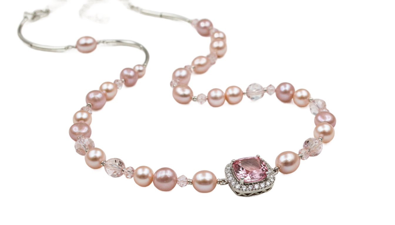 pink necklace png PNG transparent background