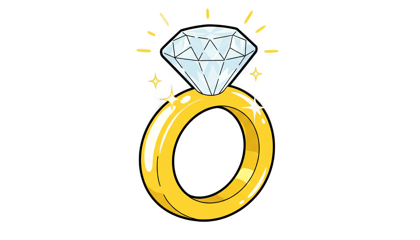 wedding ring cartoon png PNG transparent background