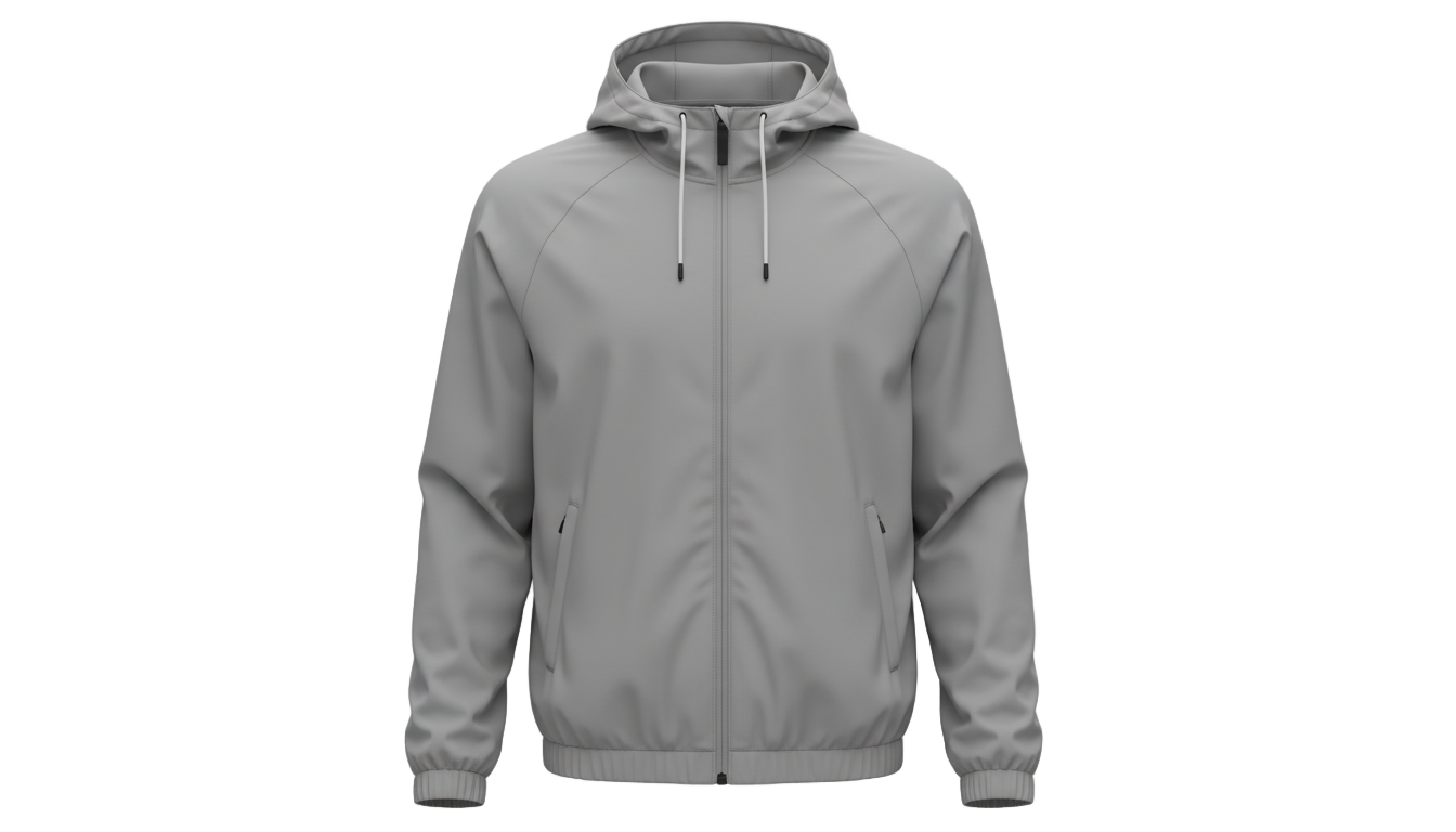 windbreaker jacket template png PNG transparent background