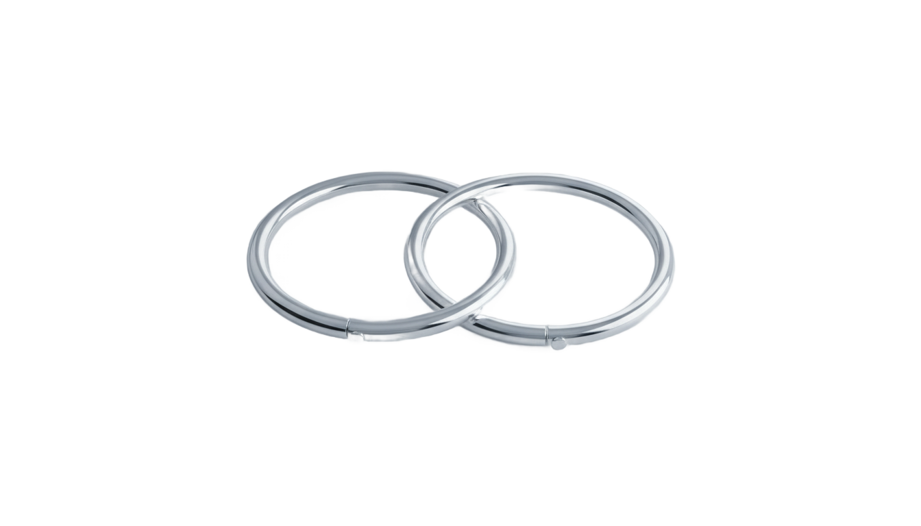 silver hoop earrings png PNG transparent background