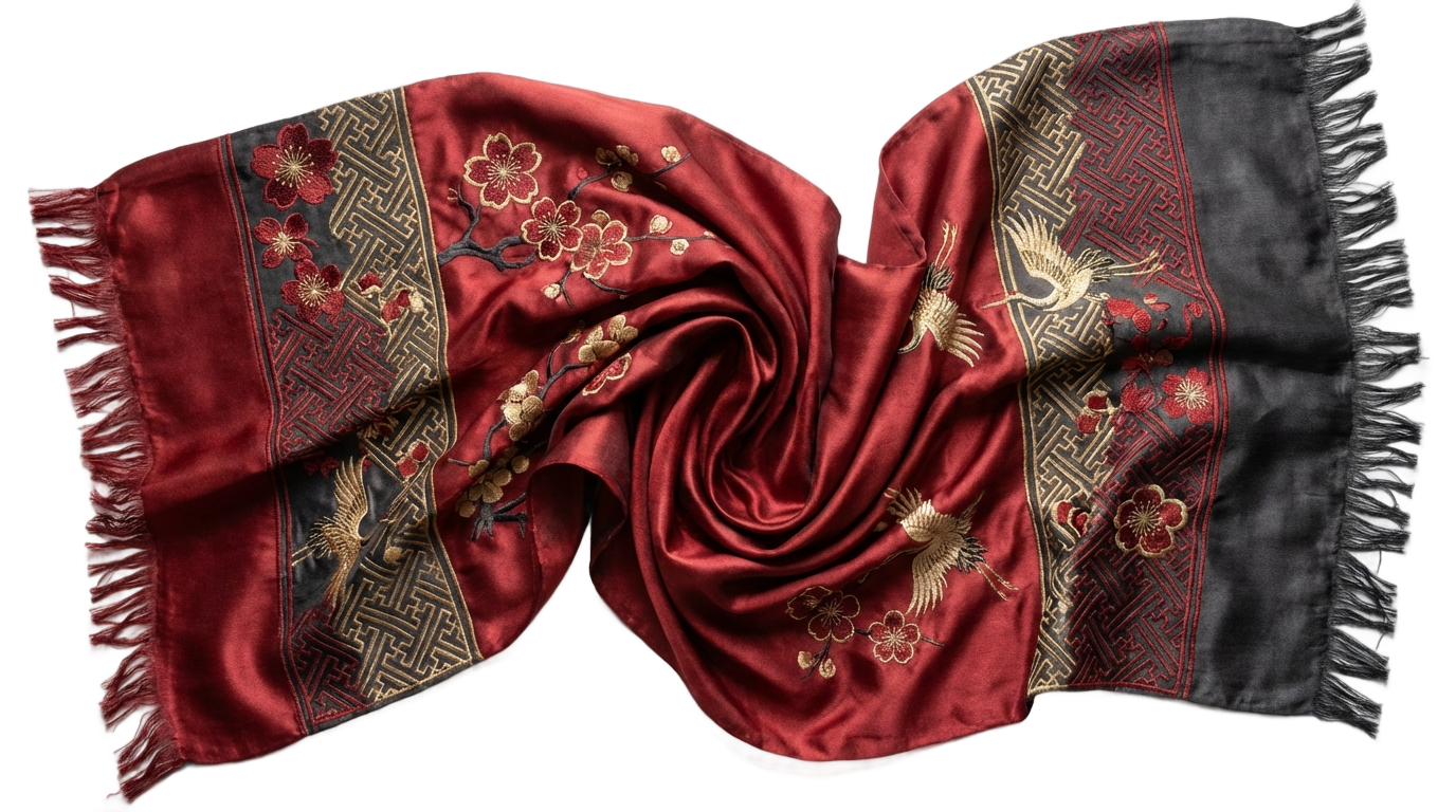asian scarf png PNG transparent background