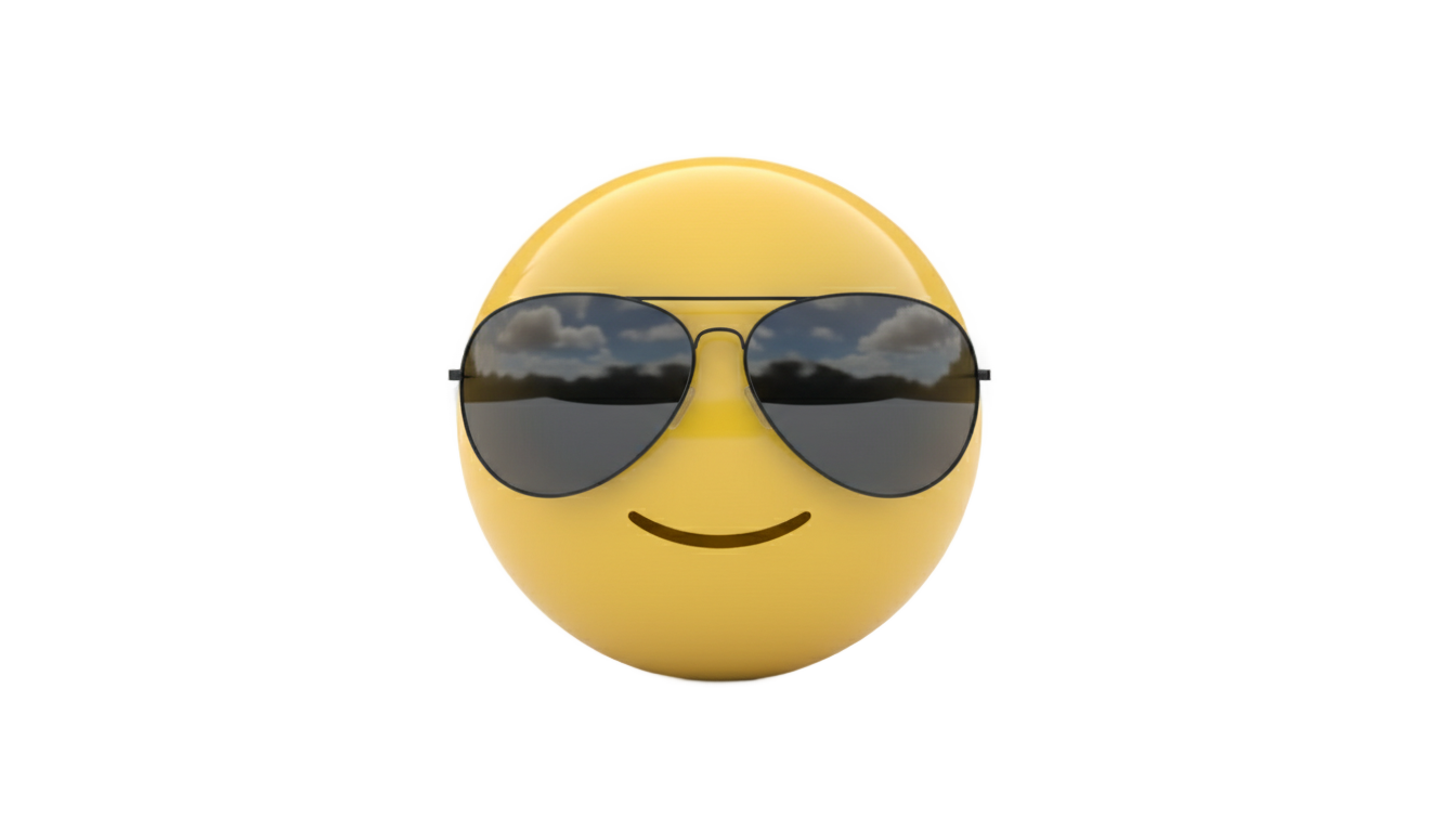 sunglasses emoji png PNG transparent background