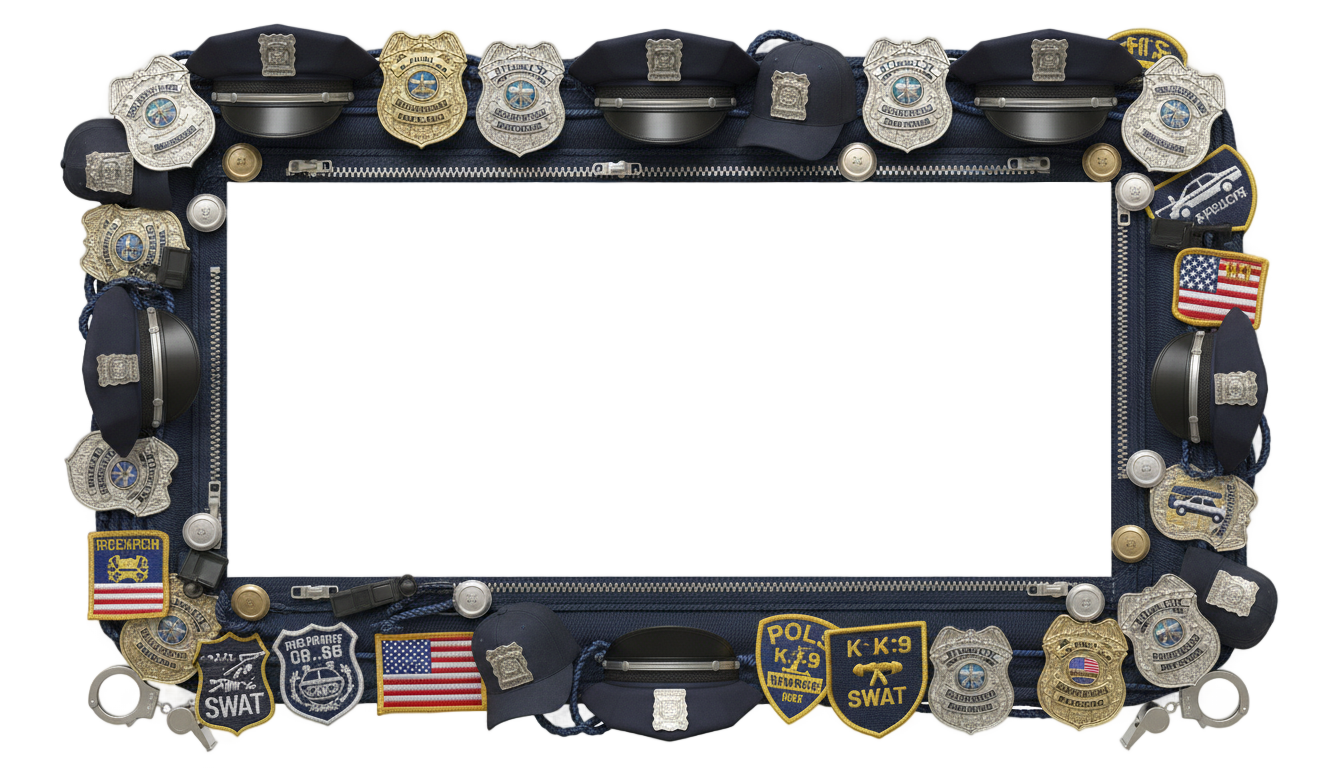 police dress photo frame png PNG transparent background