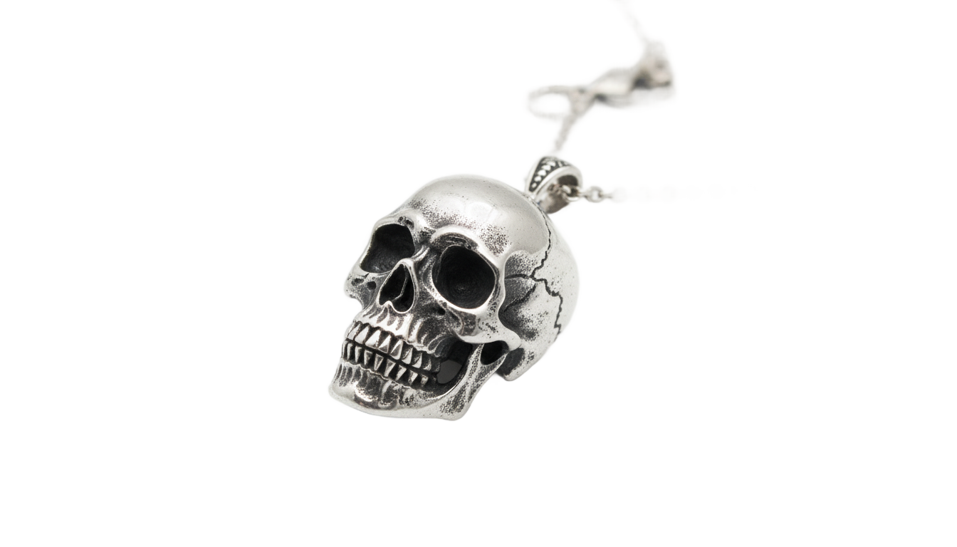 skull necklace png PNG transparent background