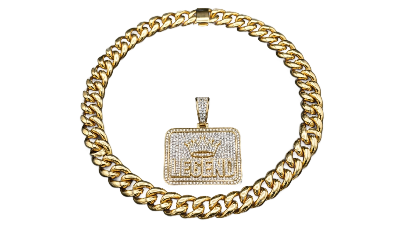 rapper necklace png PNG transparent background