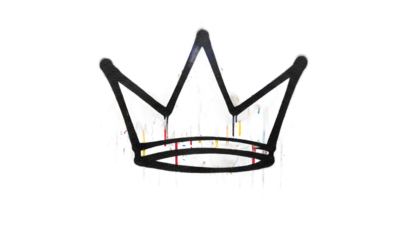 graffiti crown png PNG transparent background