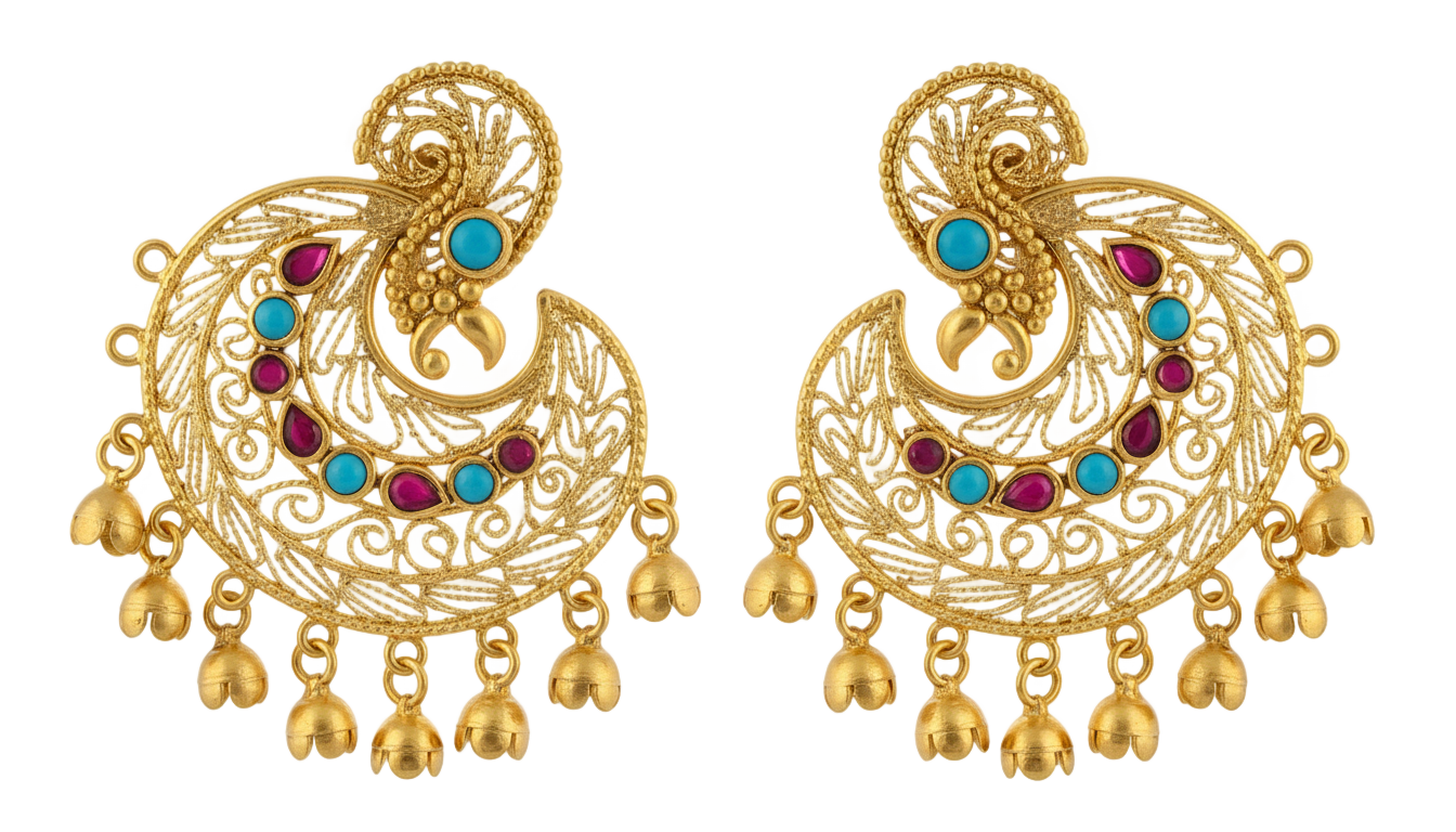 krishna earrings png PNG transparent background