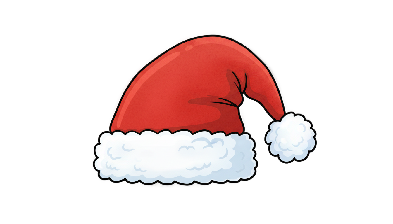 cartoon santa hat png PNG transparent background
