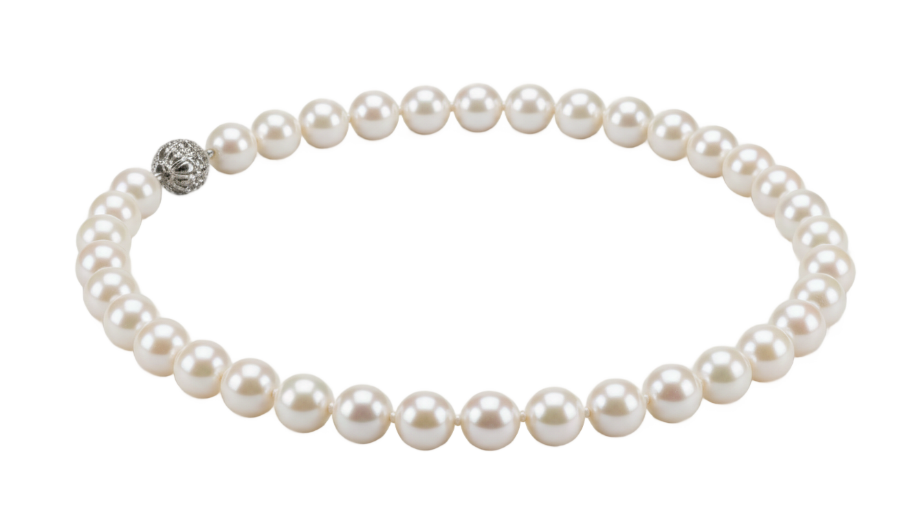 white pearl necklace png PNG transparent background