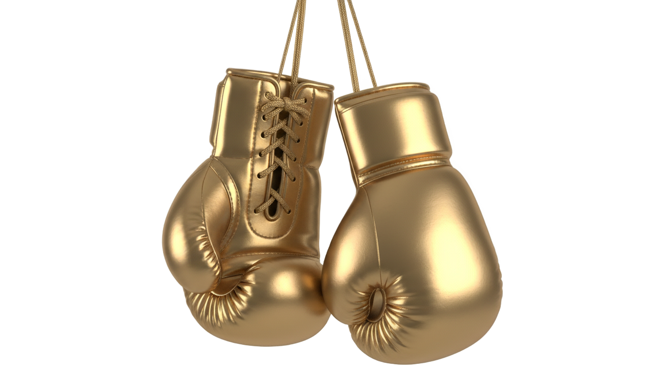 gold boxing gloves png PNG transparent background