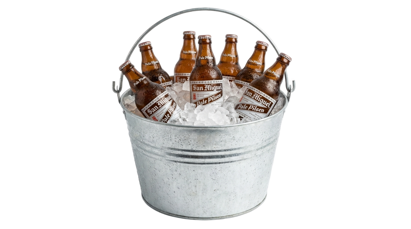 san miguel beer bucket png PNG transparent background
