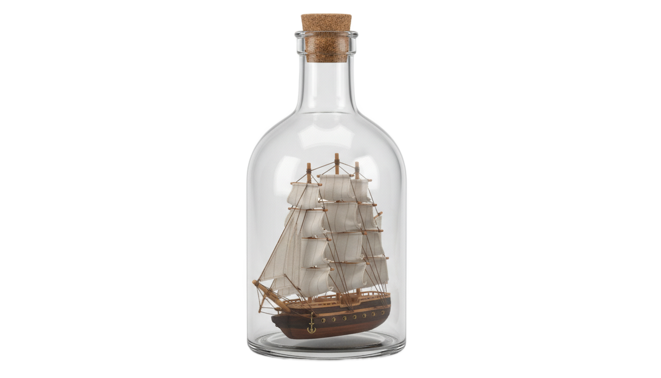 ship in a bottle png PNG transparent background