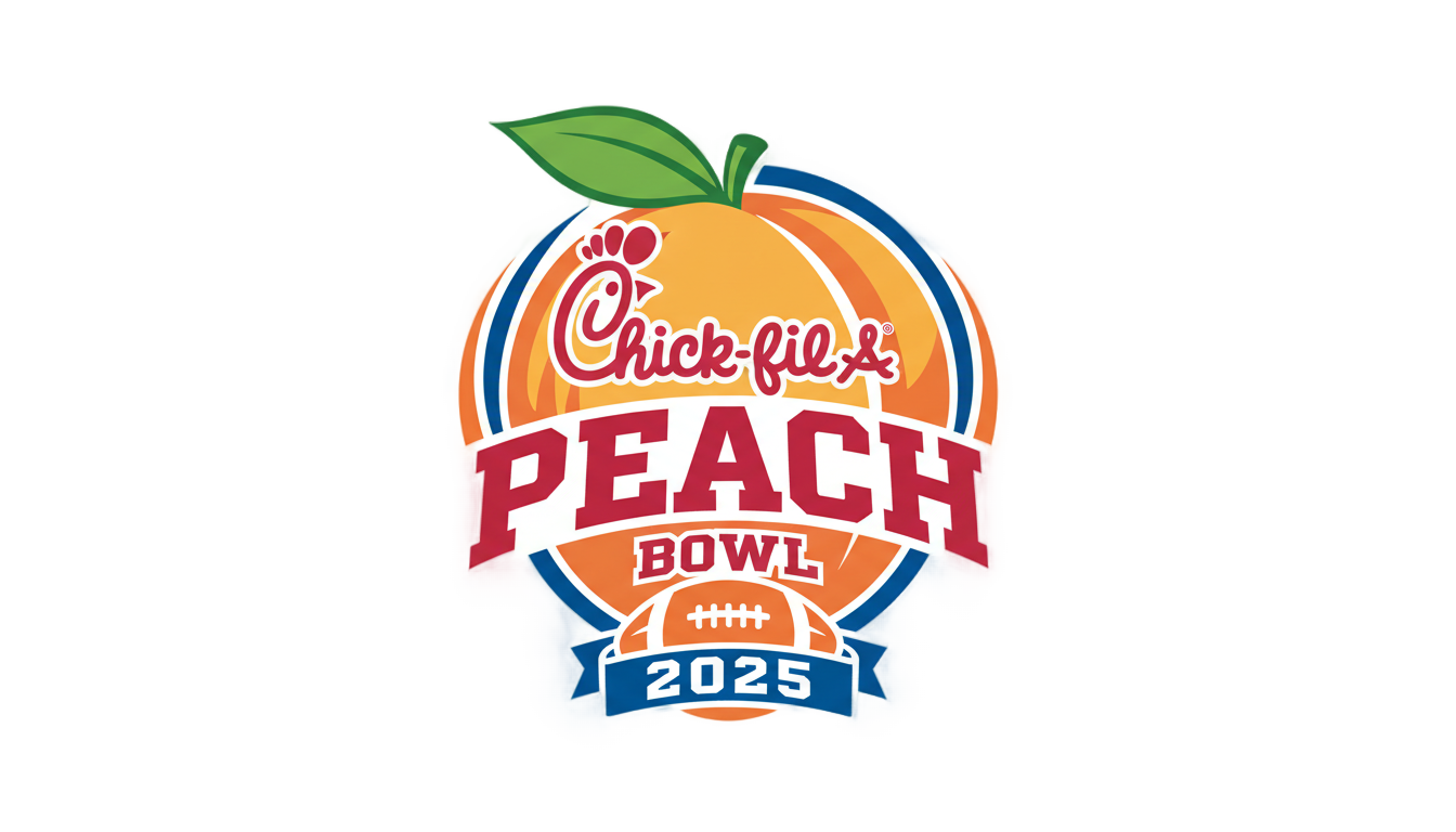chick fil a peach bowl logo png PNG transparent background