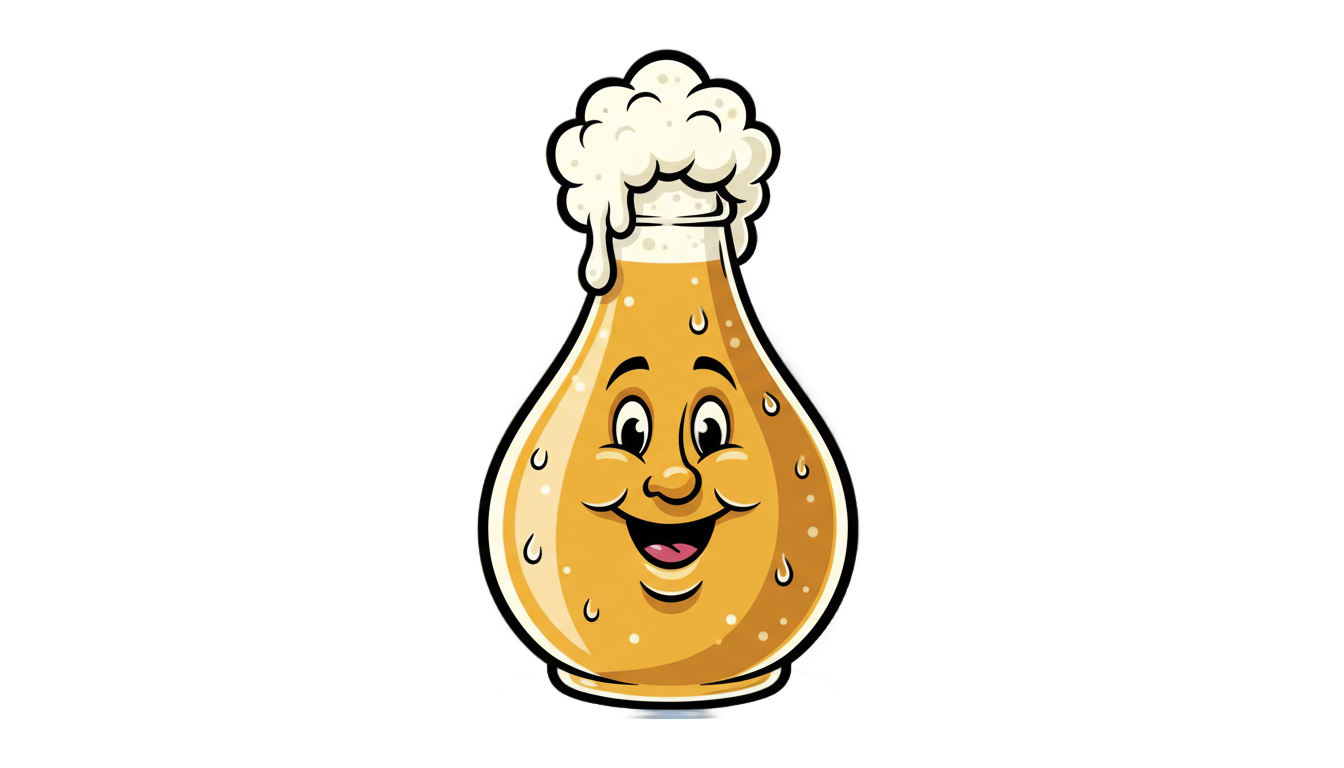 cartoon beer bottle png PNG transparent background