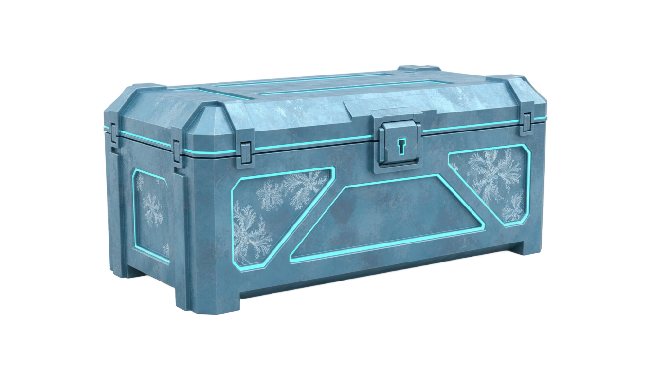 m416 glacier loot crate png PNG transparent background