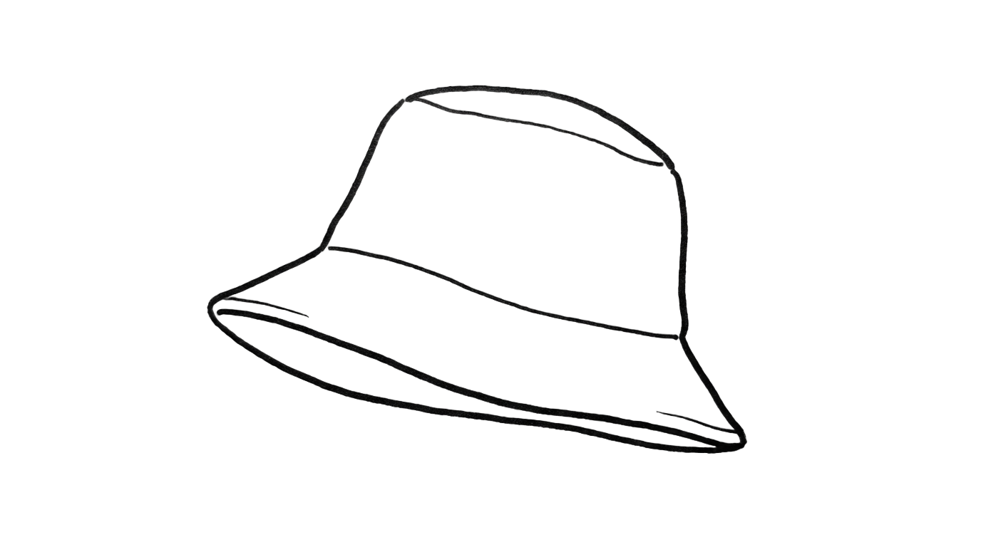 bucket hat drawing png PNG transparent background