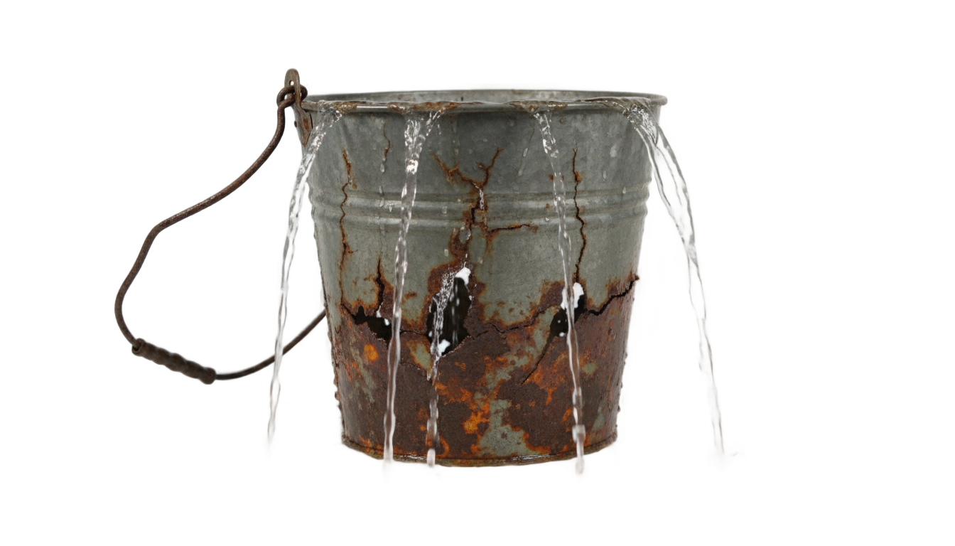 leaky bucket png PNG transparent background