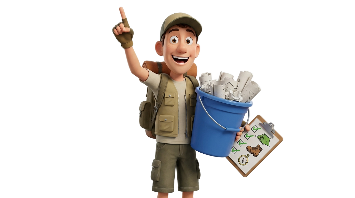rg bucket list character png PNG transparent background
