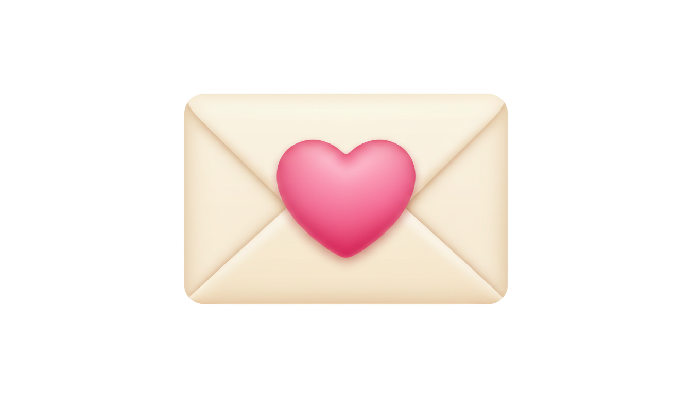 heart envelope emoji png PNG transparent background