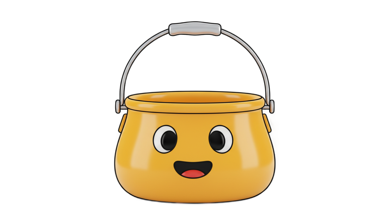 cartoon bucket png PNG transparent background