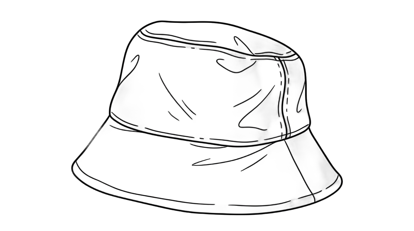 bucket hat drawing png PNG transparent background