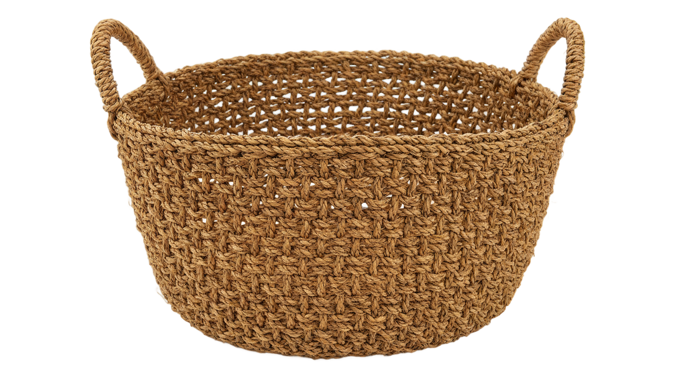 rattan basket png PNG transparent background