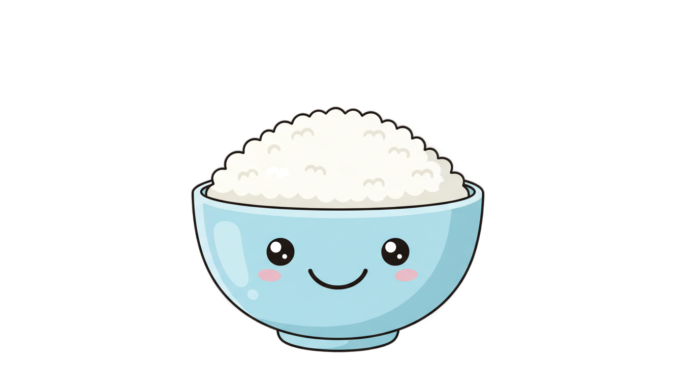rice bowl cartoon png PNG transparent background