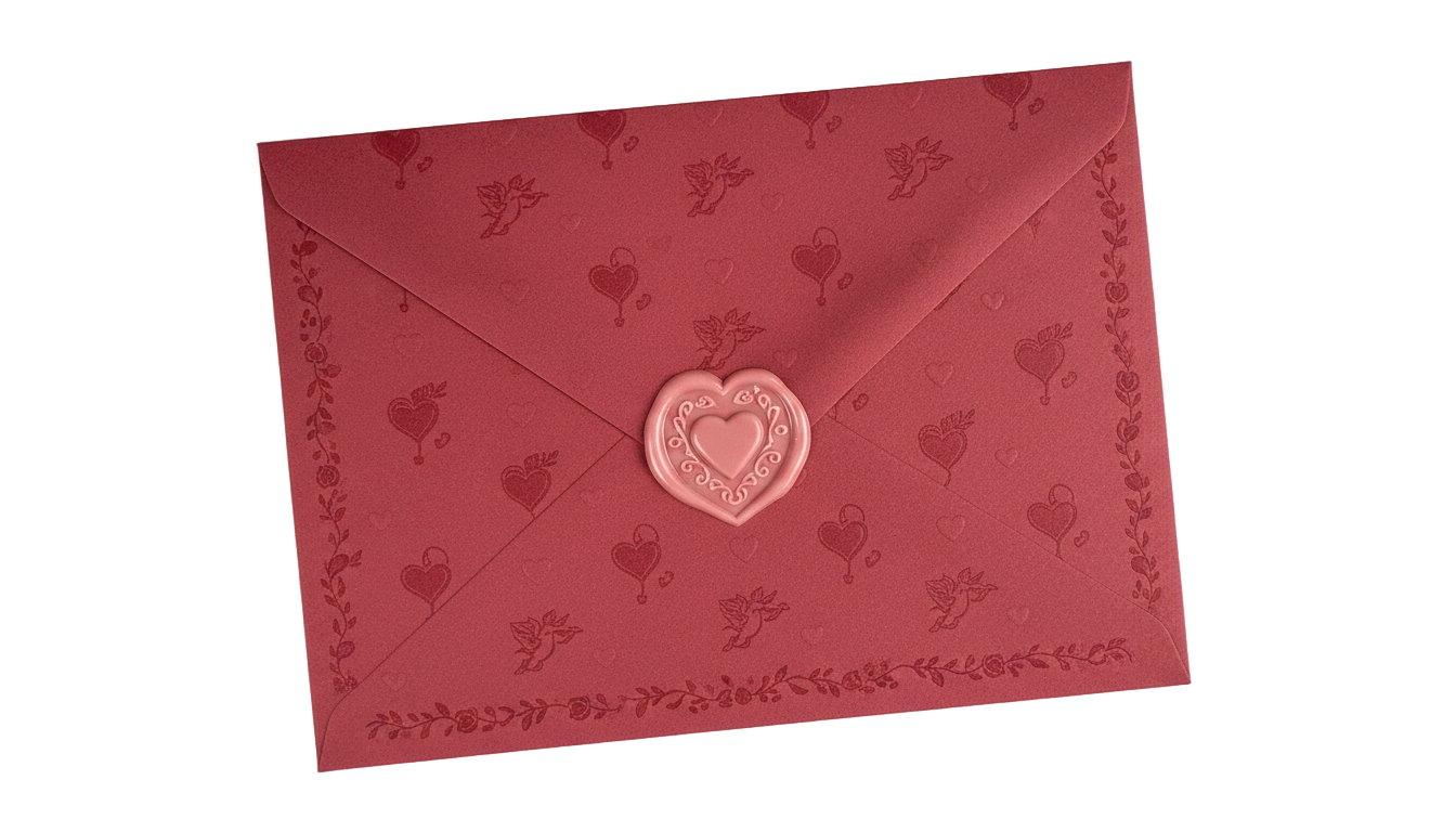 valentine envelope png PNG transparent background
