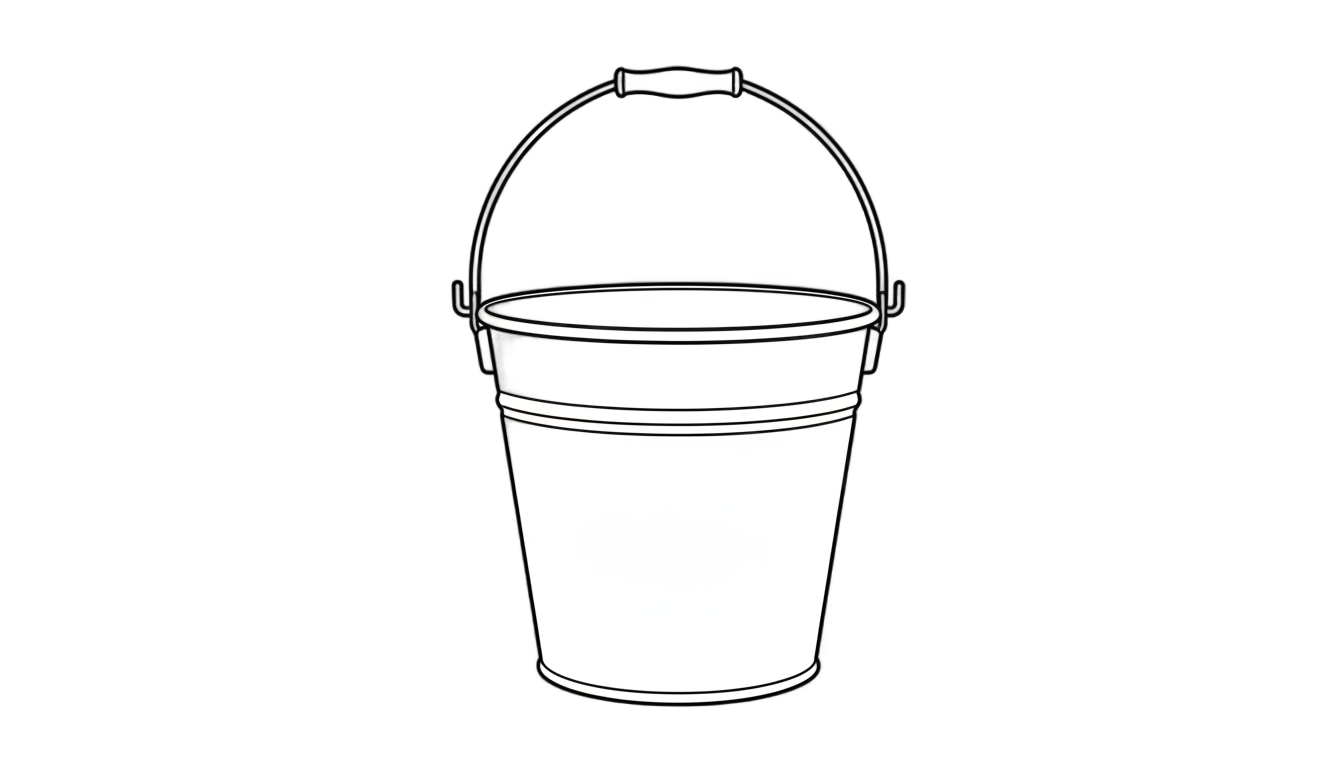 bucket outline png PNG transparent background