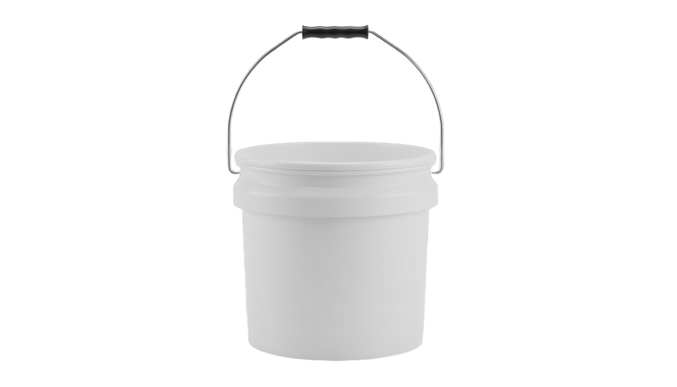white bucket png PNG transparent background