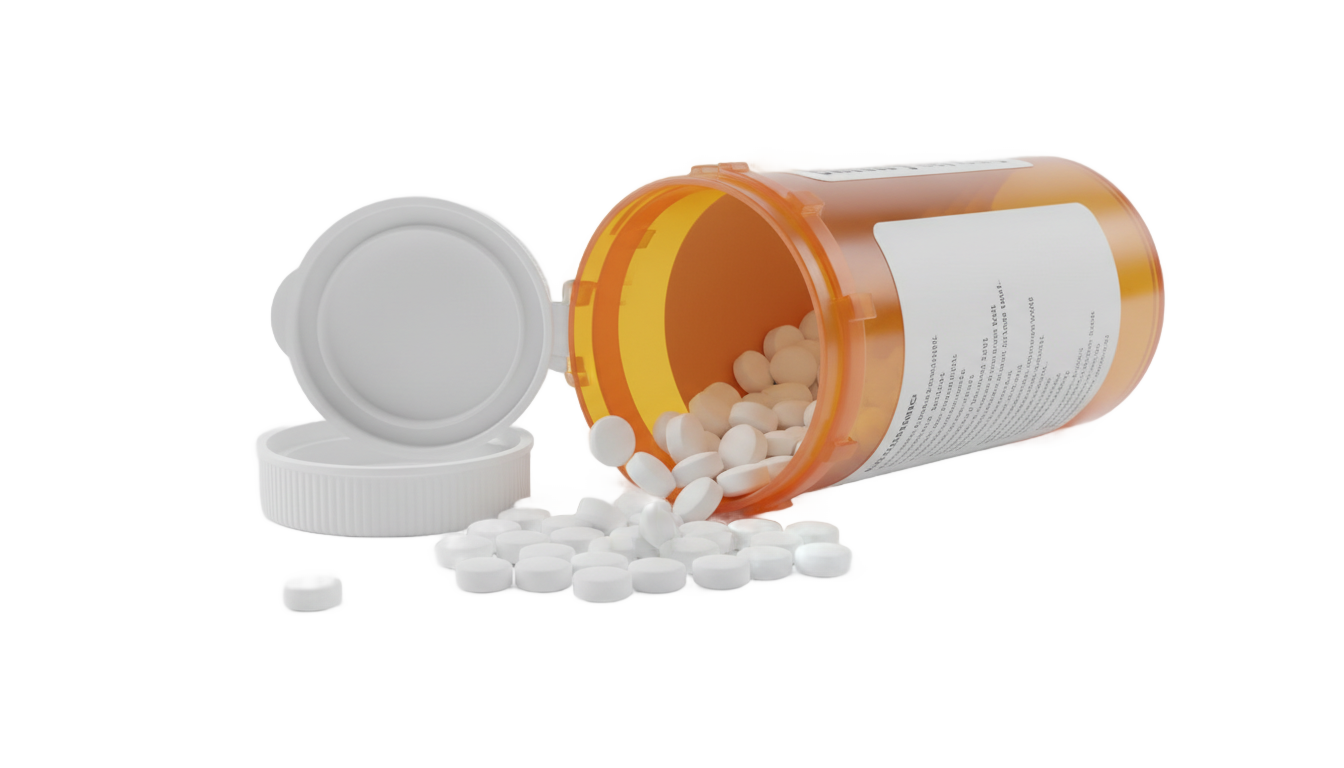 spilled pill bottle png PNG transparent background