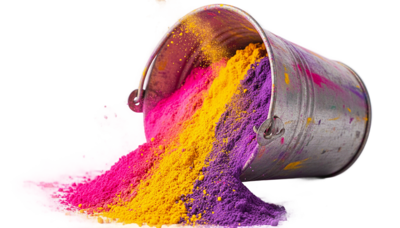 holi color bucket png PNG transparent background
