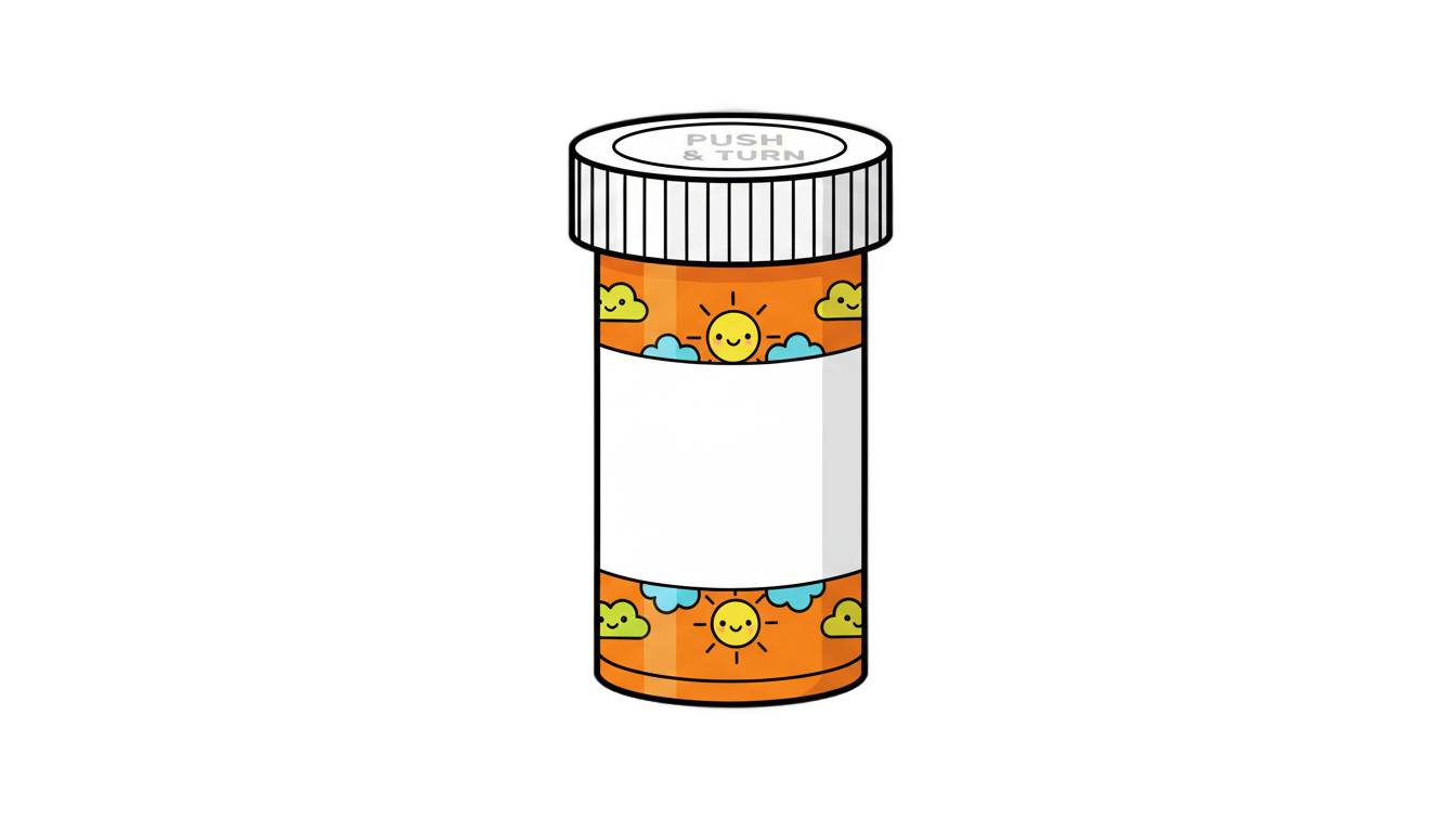 cartoon pill bottle png PNG transparent background