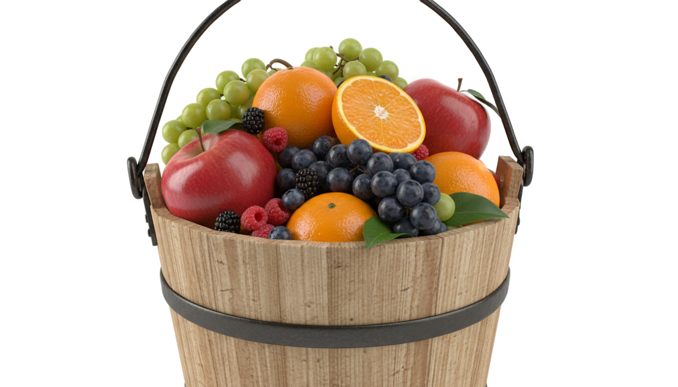 fruit bucket png PNG transparent background