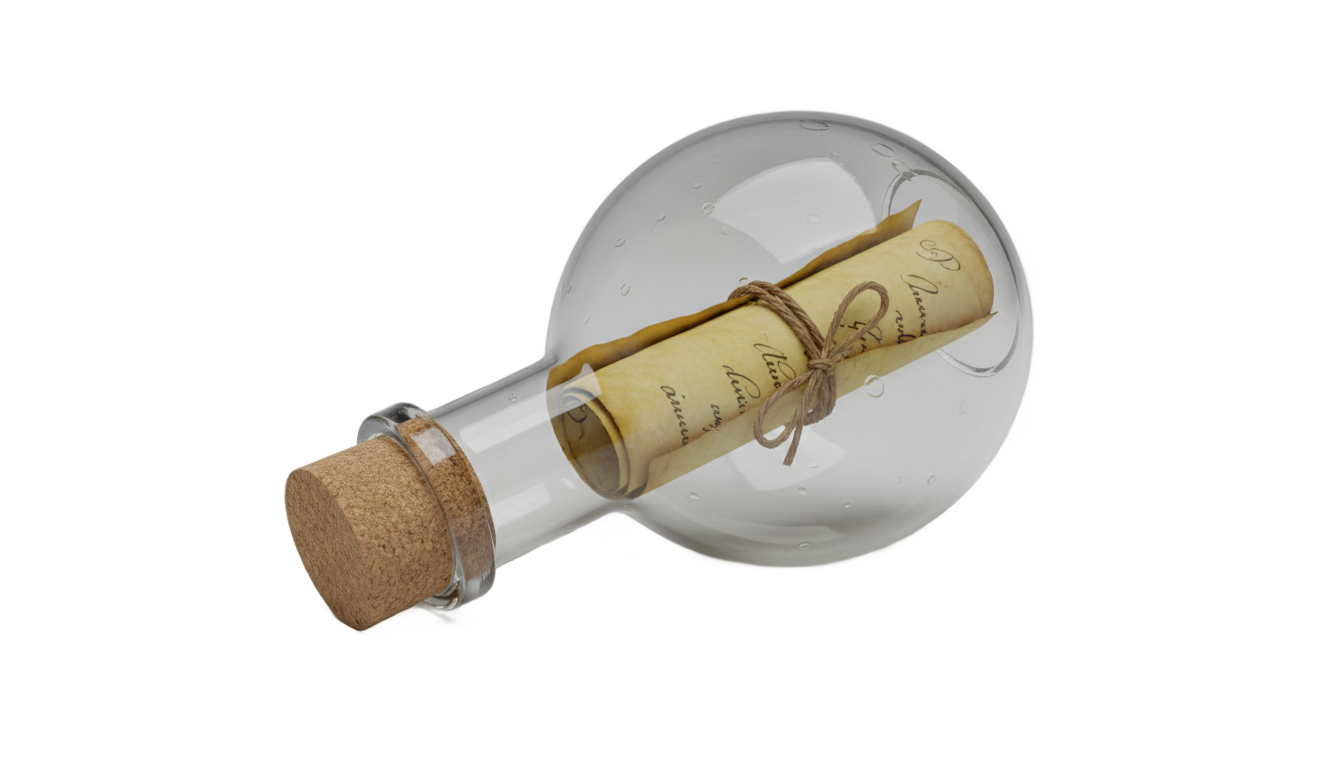 message in a bottle png PNG transparent background