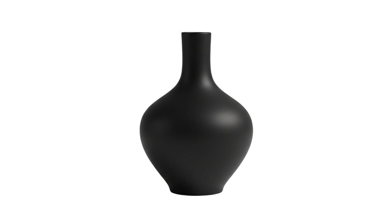 black vase png PNG transparent background