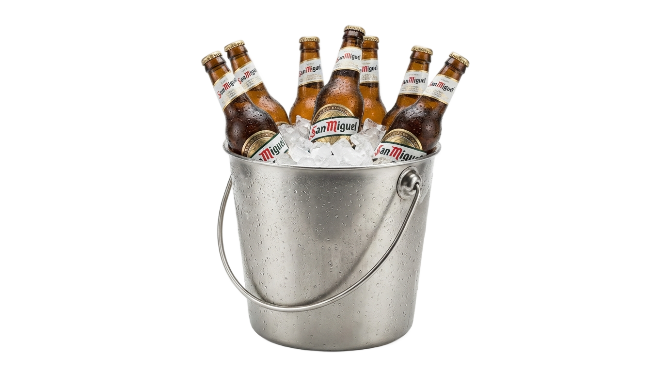 san miguel beer bucket png PNG transparent background