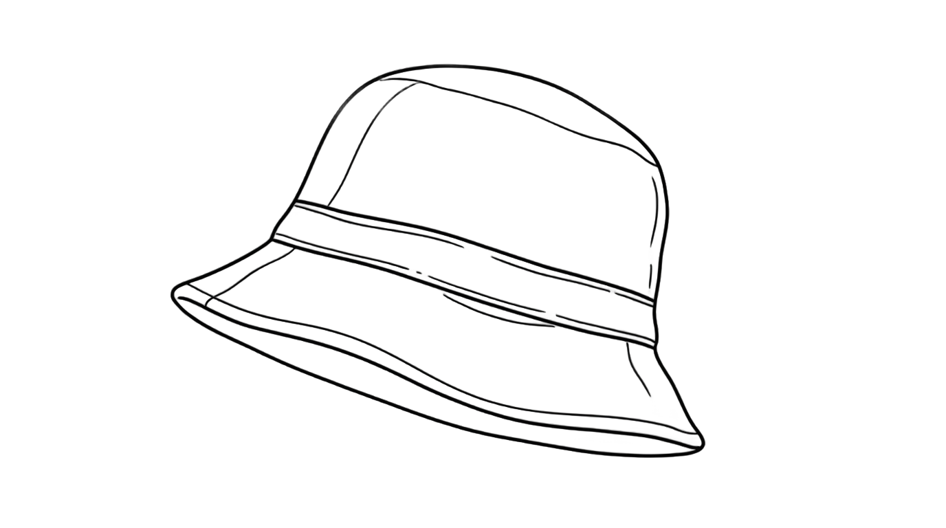 bucket hat drawing png PNG transparent background