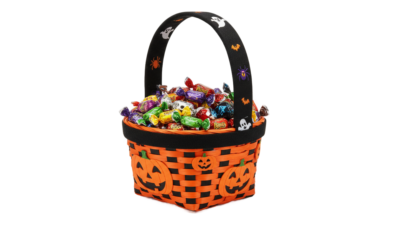trick or treat basket png PNG transparent background