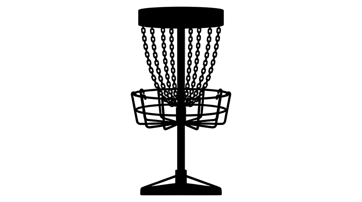 disc golf basket silhouette png PNG transparent background