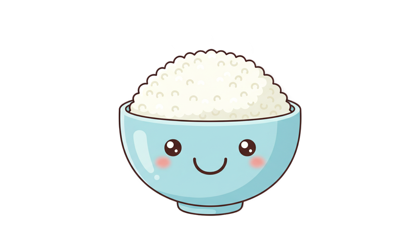 rice bowl cartoon png PNG transparent background