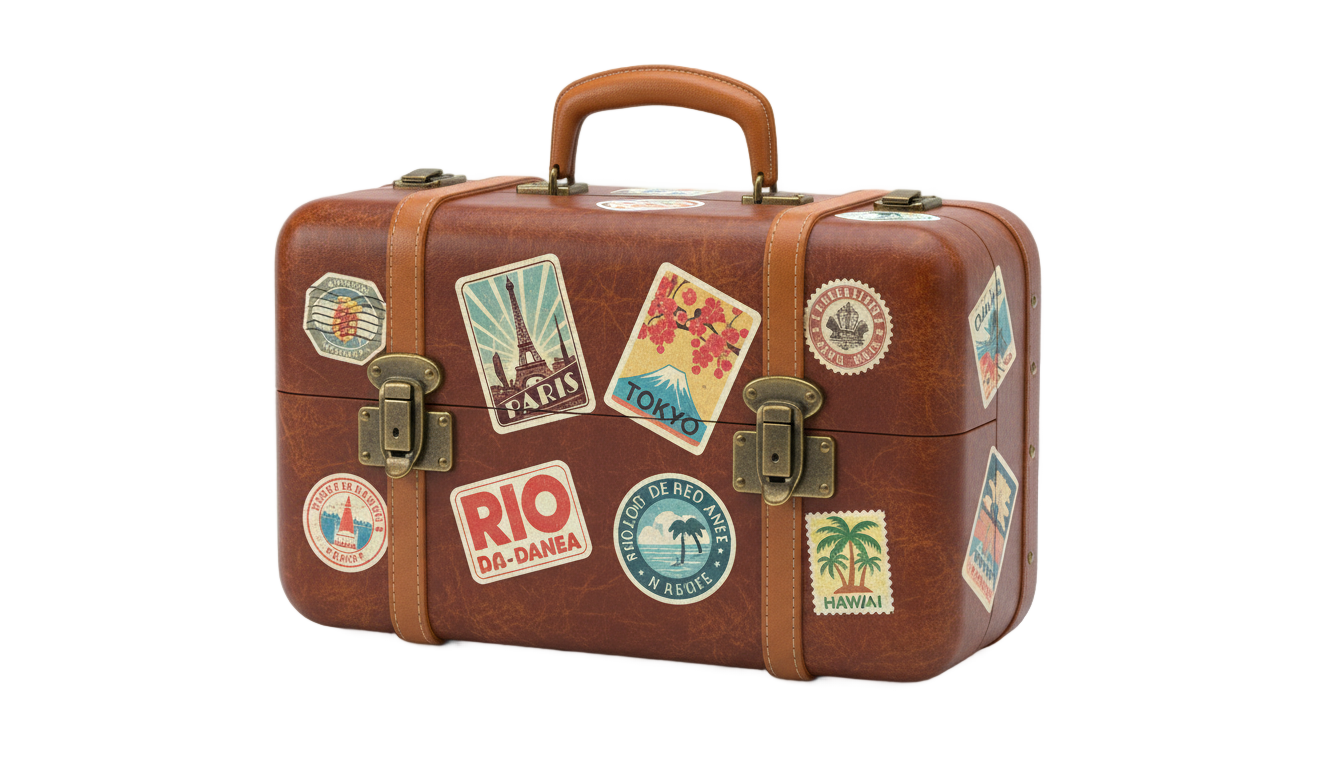 cute suitcase png PNG transparent background