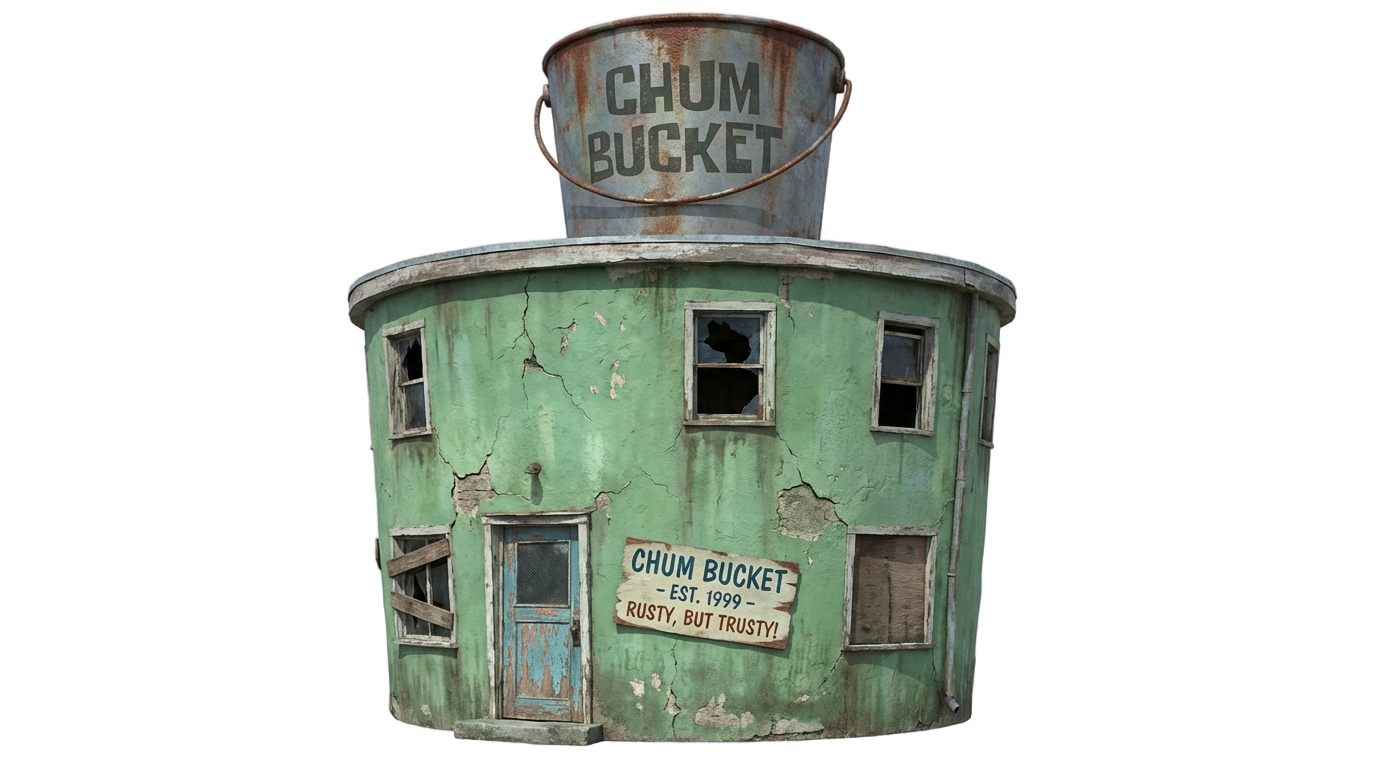 this isn't the chum bucket png PNG transparent background