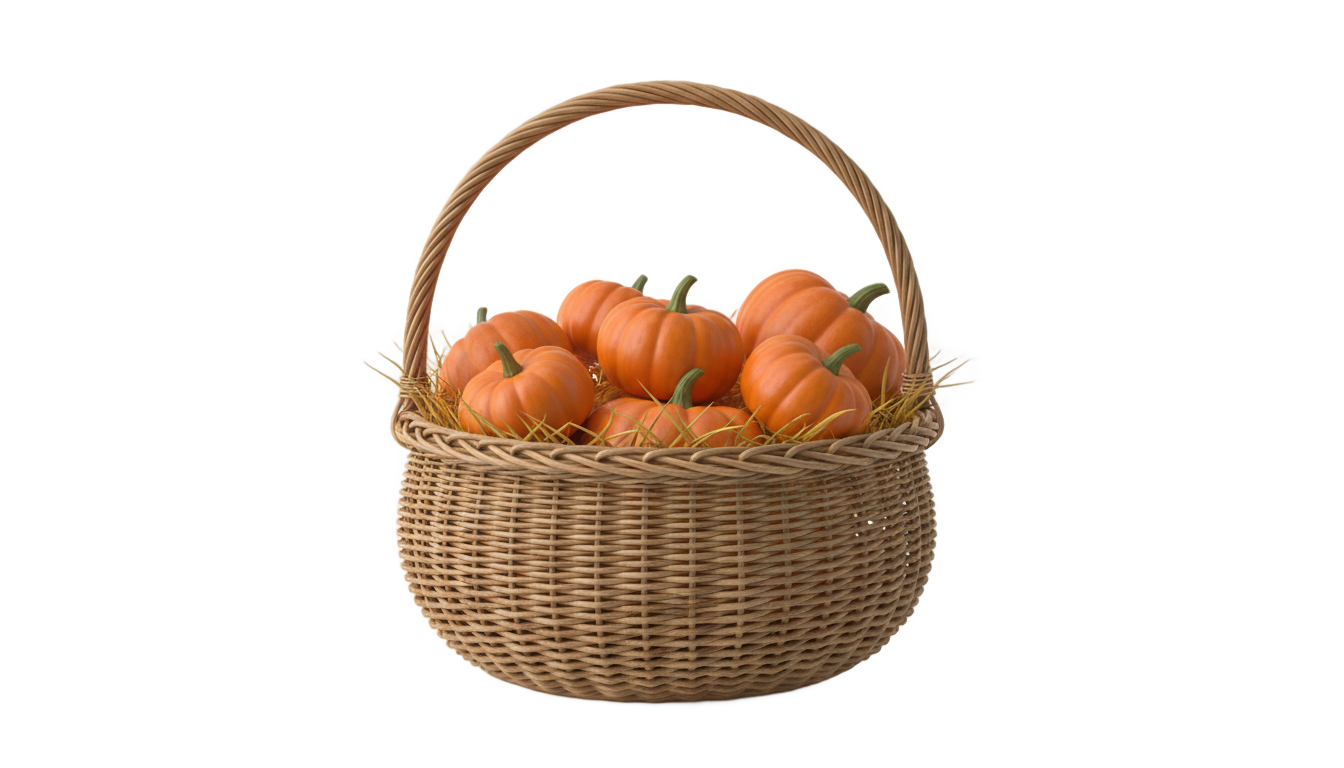 pumpkin basket png PNG transparent background