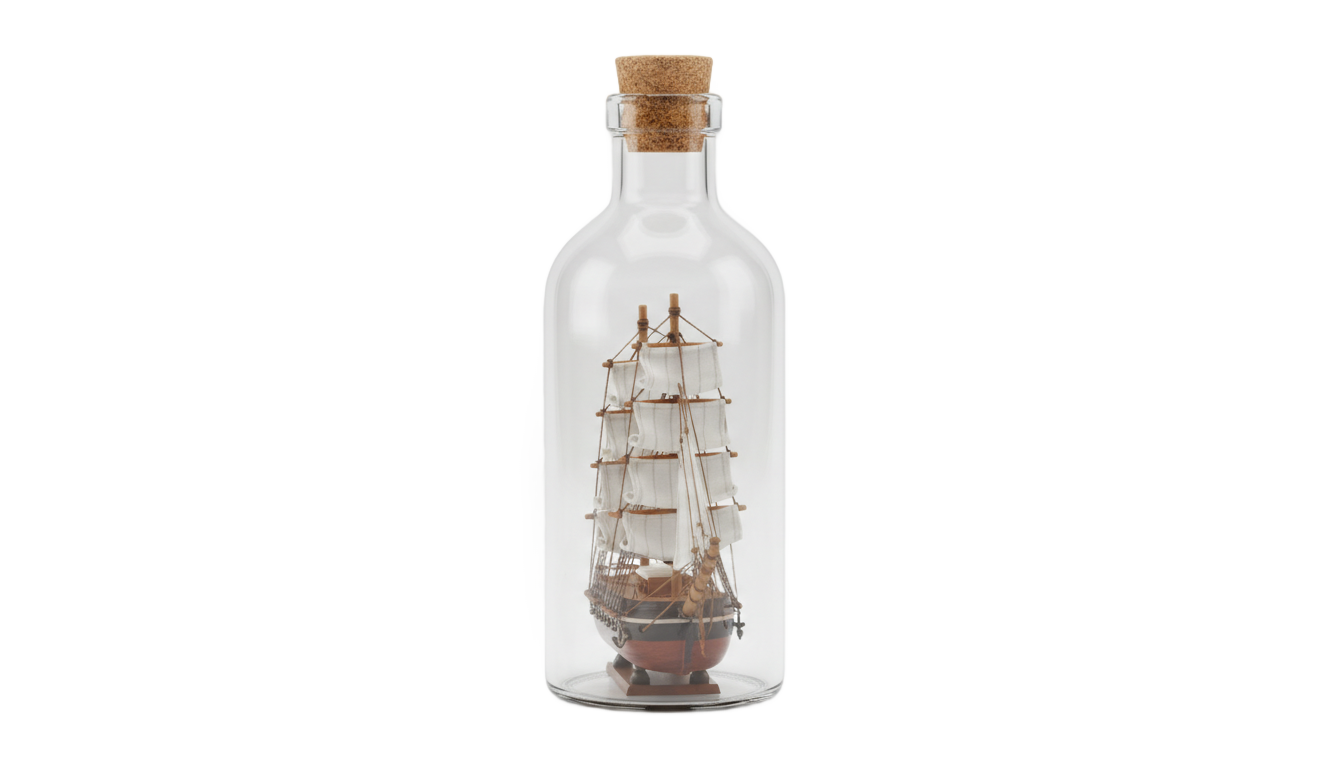 ship in a bottle png PNG transparent background