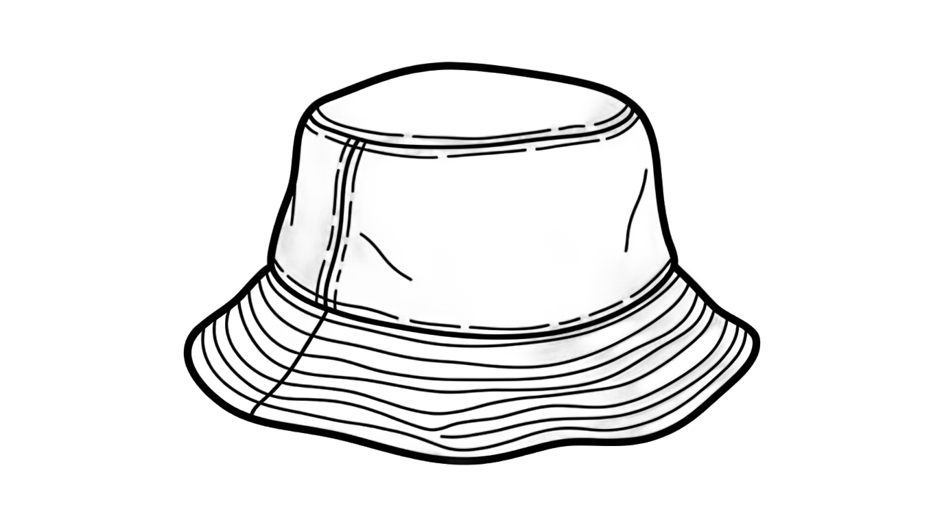 bucket hat drawing png PNG transparent background