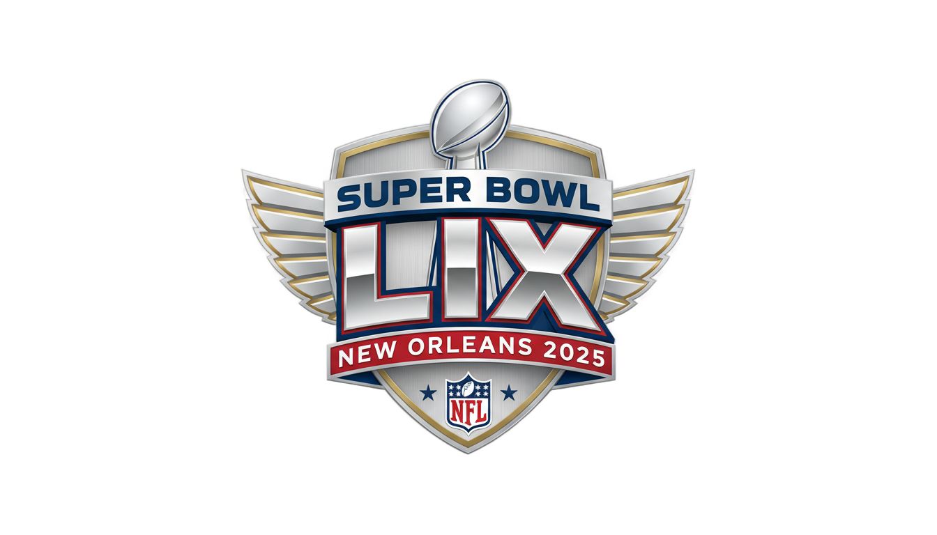 super bowl lix logo png PNG transparent background